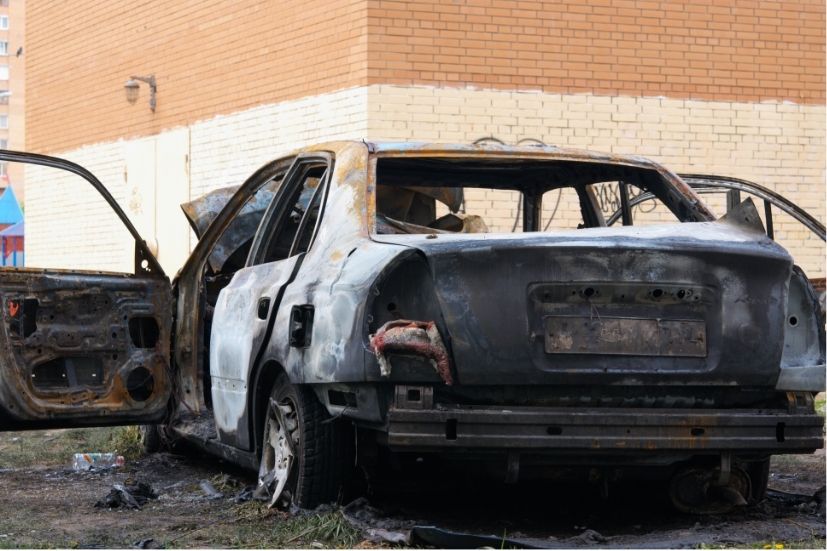 Podpalenie samochodu w Boguszowie-Gorcach
